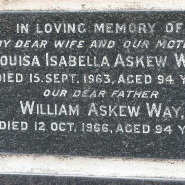 WAY William, ASKEW -1966 &amp; Louisa Isabella -1963