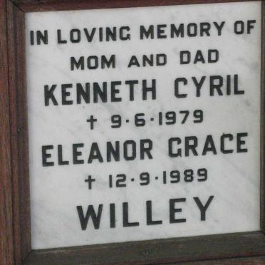 WILLEY Kenneth Cyril -1979 &amp; Eleanor Grace -1989