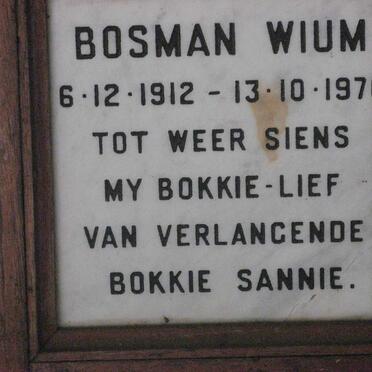 WIUM Bosman 1912-1976