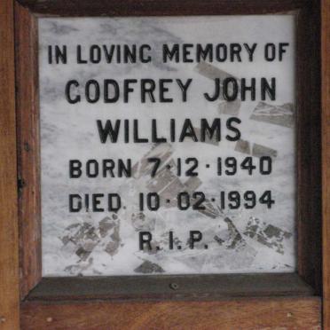 WILLIAMS Godfrey John 1940-1994