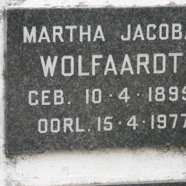 WOLFAARDT Martha Jacoba 1895-1977
