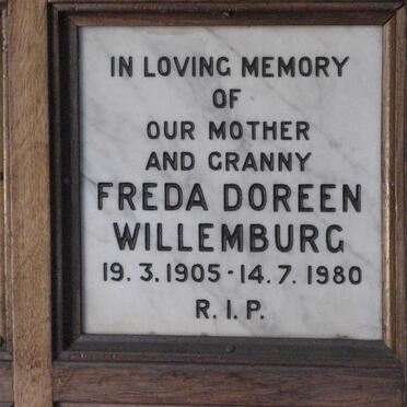 WILLEMBURG Freda Doreen 1905-1980