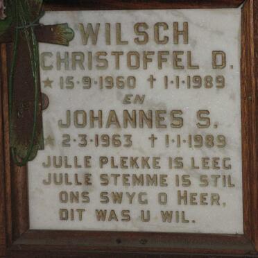 WILSCH Christoffel D. 1960-1989 :: WILSCH Johannes S. 1963-1989