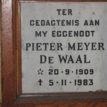 WAAL Pieter Meyer, de 1909-1983