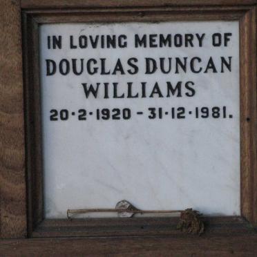 WILLIAMS Douglas Duncan 1920-1981