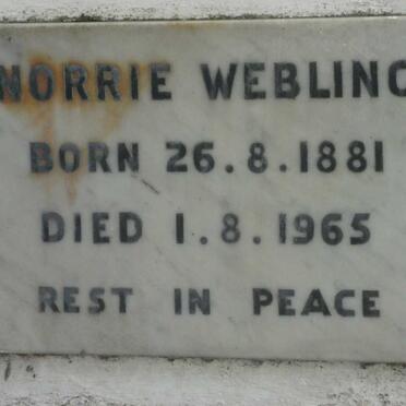 WEBLING Norrie 1881-1965