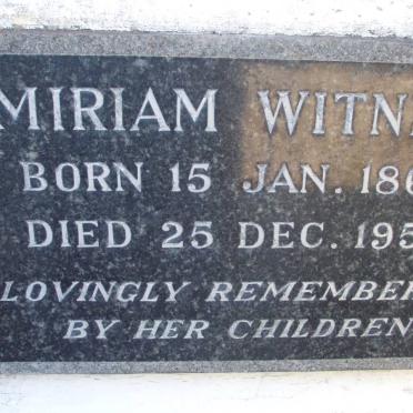 WHITNEY Miriam 1862-1957