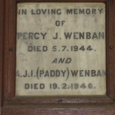 WENBAN Percy J. -1944 :: WENBAN A.J.I. -1946
