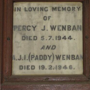 WENBAN Percy J. -1944 :: WENBAN A.J.I. -1946