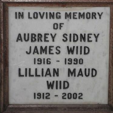 WIDD Aubrey Sidney James 1916-1990 &amp; Lillian Maud 1912-2002