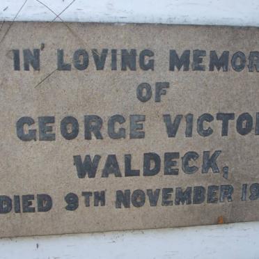 WALDECK George Victor -1952