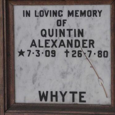 WHYTE Quintin Alexander 1909-1980