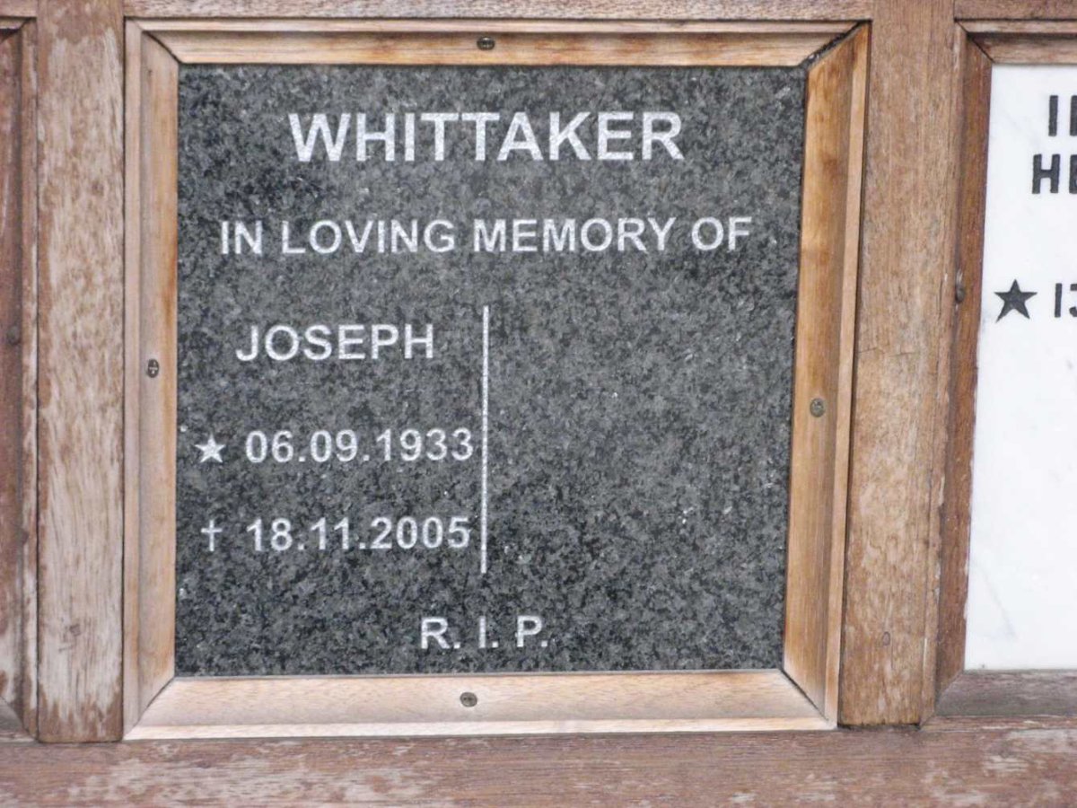 WHITTAKER Joseph 1933-2005
