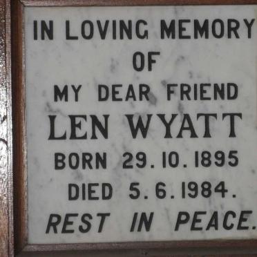 WYATT Len 1895-1984