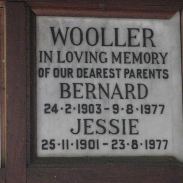 WOOLLER Bernard 1903-1977 &amp; Jessie 1901-1977