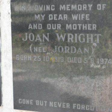 WRIGHT Joan nee JORDAN 1918-1974