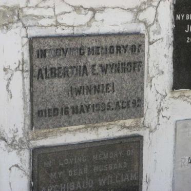 WYNHOFF Albertha E. -1965