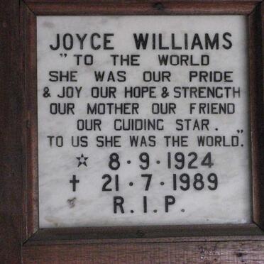WILLIAMS Joyce 1924-1989
