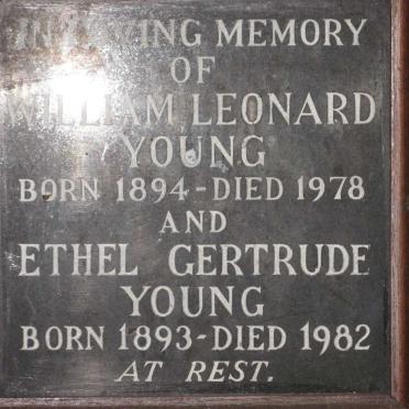 YOUNG William Leonard 1894-1978 &amp; Ethel Gertrude 1893-1982