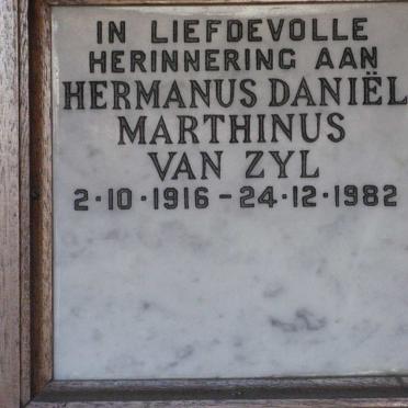 ZYL Hermanus Daniel Marthinus, van 1916-1982