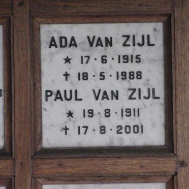 ZIJL Paul, van 1911-2001 &amp; Ada 1915-1988