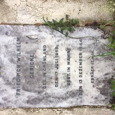 GERICKE Friedrich Wilhelm 1868-1944