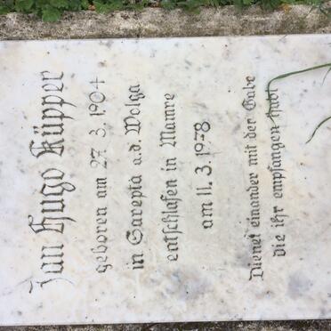 KUPPER Jan Hugo 1904-1978