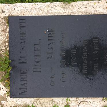 HICKEL Marie Elisabeth 1880-1881