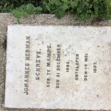 SCHREVE Johannes Herman 1896-1897