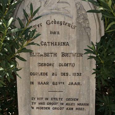BRUWER Catharina Elizabeth nee CLOETE -1932
