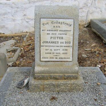 BOD Pieter Johannes, de 1895-1936