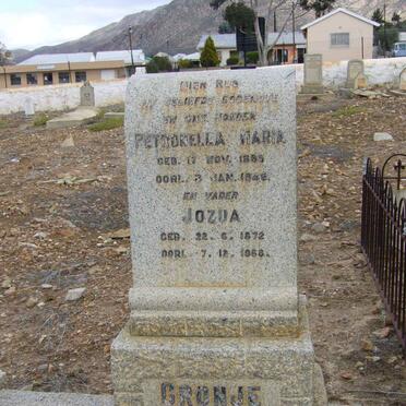 CRONJE Jozua 1872-1968 &amp; Petronella Maria 1889-1946