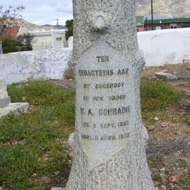 CONRADIE W.A. 1887-1932