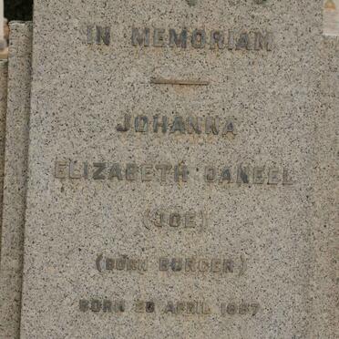 DANEEL Johanna Elizabeth nee BURGER 1887-1944