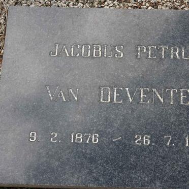 DEVENTER Jacobus Petrus, van 1876-1945