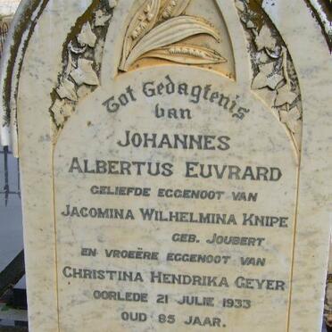 EUVRARD Johannes Albertus -1933