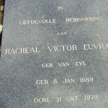 EUVRARD Racheal Victor nee VAN ZYL 1889-1979