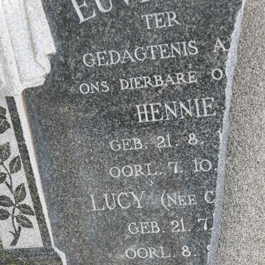 EUVRARD Hennie 1883-1938 &amp; Lucy CUMPSTY 1882-1962
