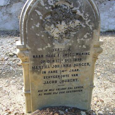 JOUBERT Martha Johanna nee BURGER -1898