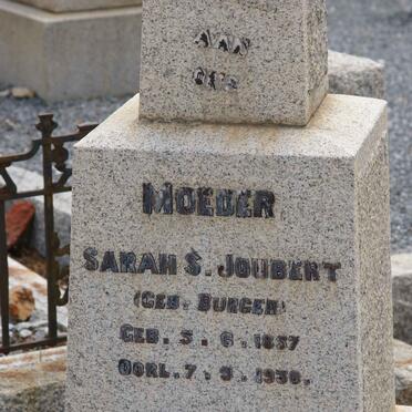 JOUBERT Sarah S. nee BURGER 1857-1930