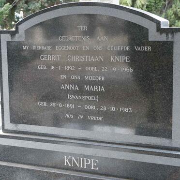 KNIPE Gerrit Christiaan 1892-1966 &amp; Anna Maria SWANEPOEL 1891-1983