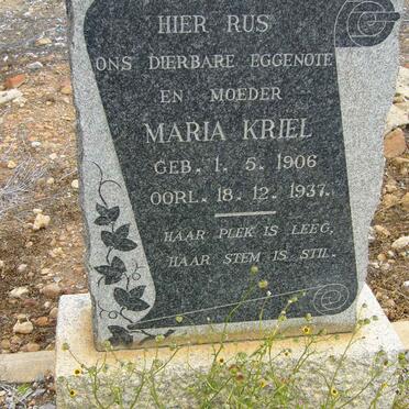 KRIEL Maria 1906-1937