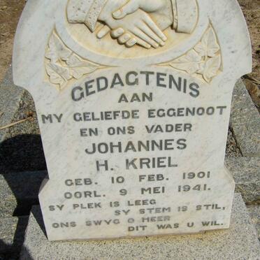 KRIEL Johannes H. 1901-1941