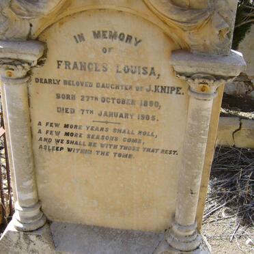KNIPE Frances Louisa 1890-1905