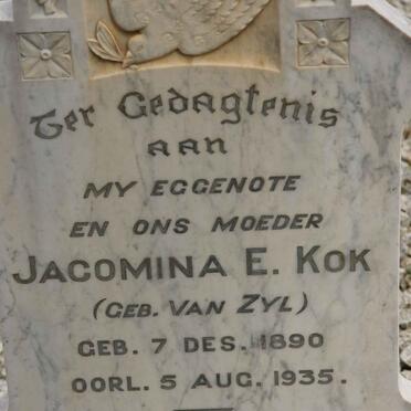 KOK Jacomina E. nee VAN ZYL 1890-1935