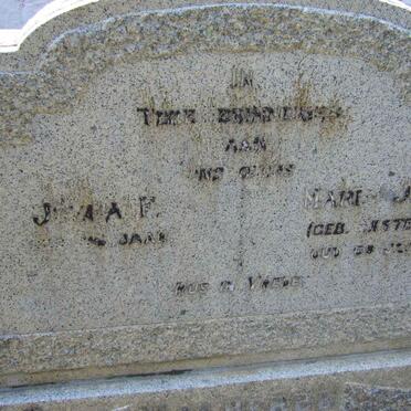 MALHERBE J. &amp; Maria J.A. nee EKSTEEN