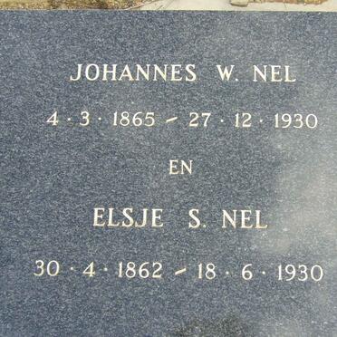 NEL Johannes W. 1865-1930 &amp; Elsje S. 1862-1930