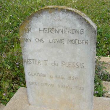 PLESSIS Hester I., du 1859-1932