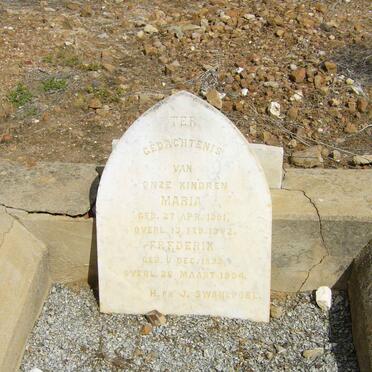 SWANEPOEL Maria 1901-1902 :: SWANEPOEL Frederik 1899-1904