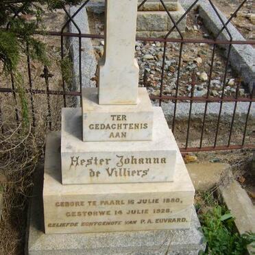 VILLIERS Hester Johanna, de 1880-1928